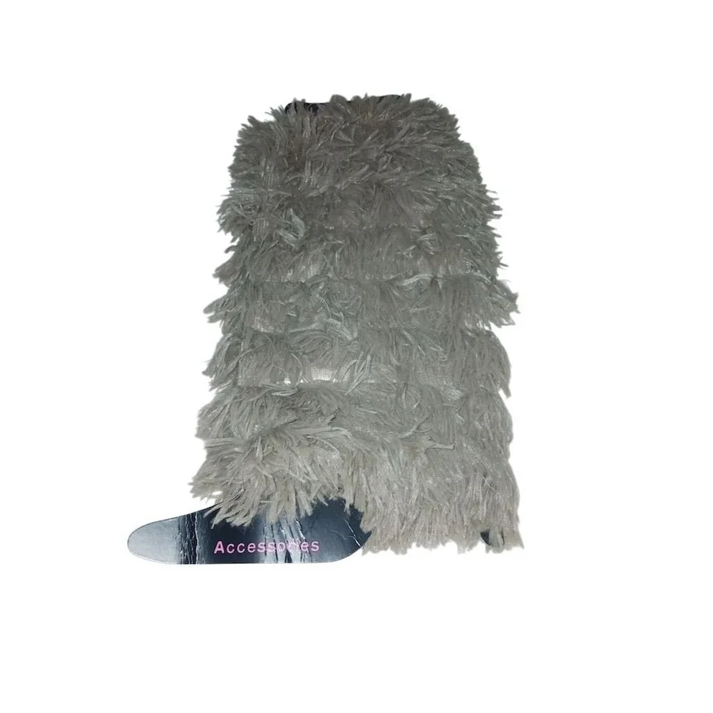 Leg Warmers THRO Home Women's beige Faux Fur Shaggy Fashion NWT new old stock OS
